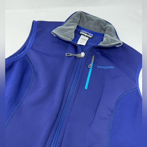 PATAGONIA Women's Vest Blue Hybrid Fleece Full Zip Elastic Waist 31815 Sz Sm X6 - Picture 1 of 6